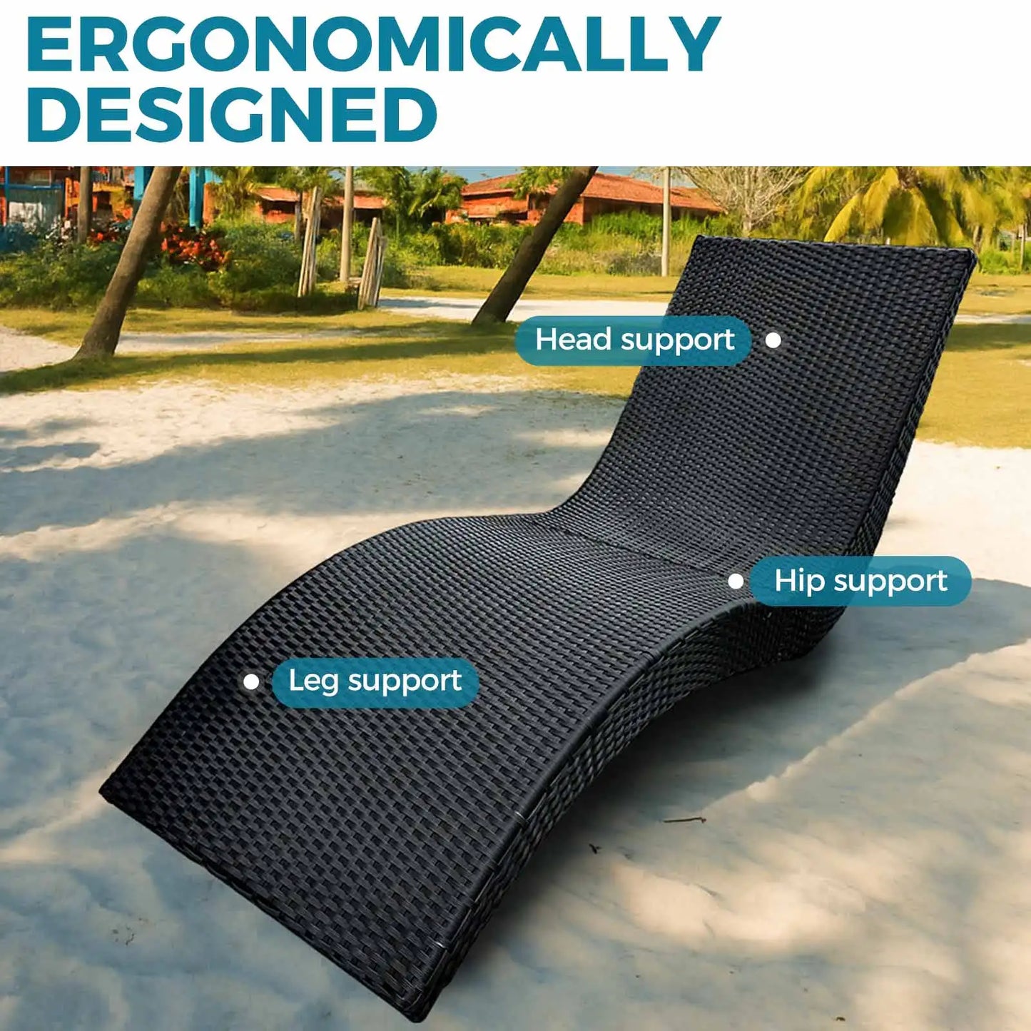 VOG Outdoor Rattan Chaise Lounge