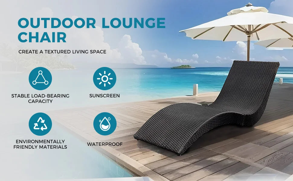VOG Outdoor Rattan Chaise Lounge