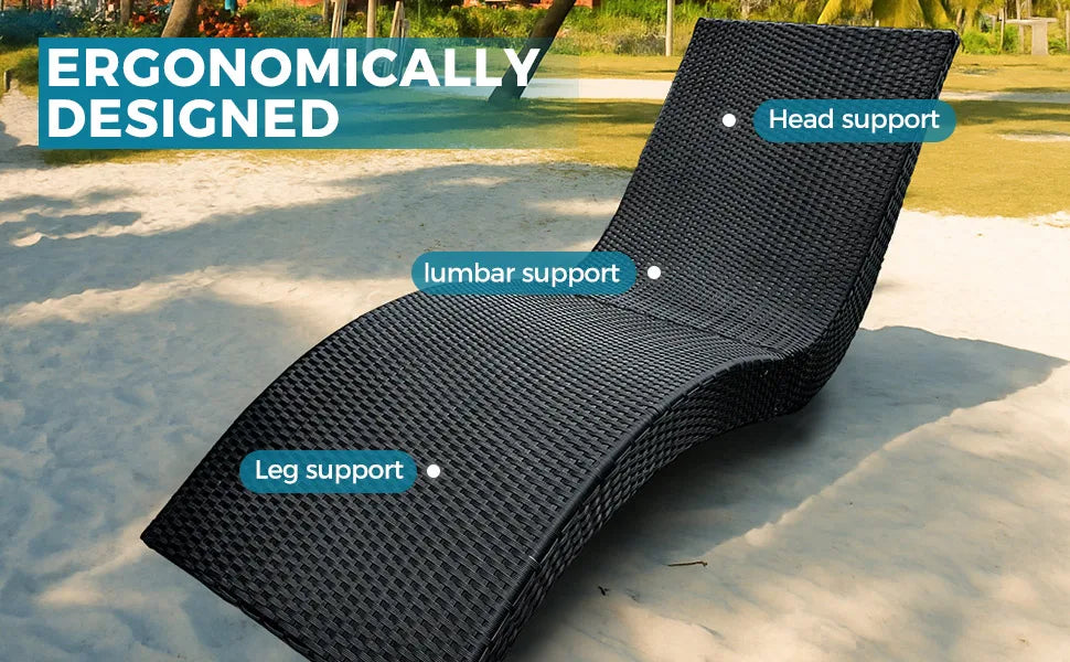 VOG Outdoor Rattan Chaise Lounge