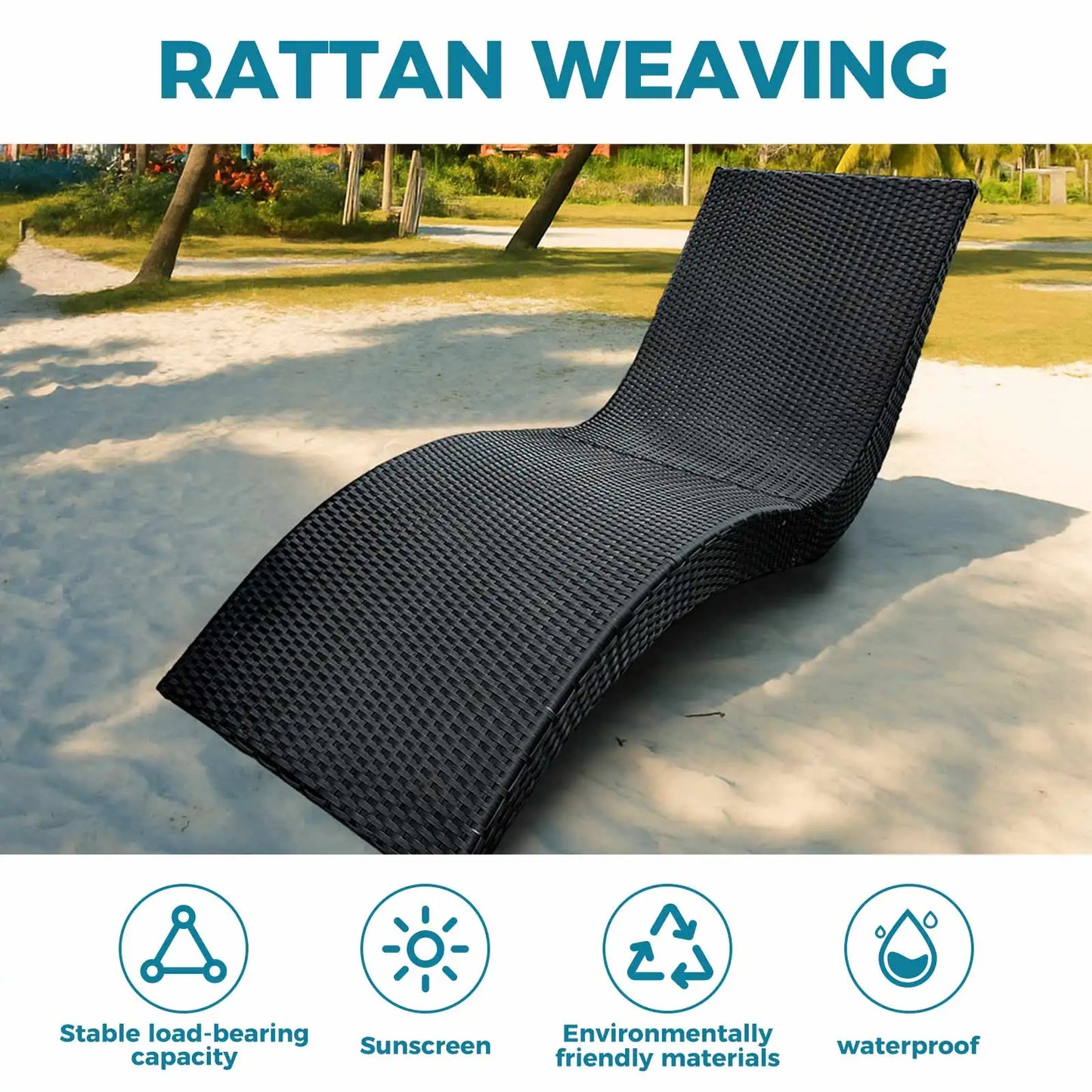 VOG Outdoor Rattan Chaise Lounge