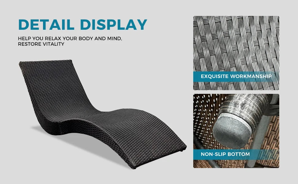 VOG Outdoor Rattan Chaise Lounge