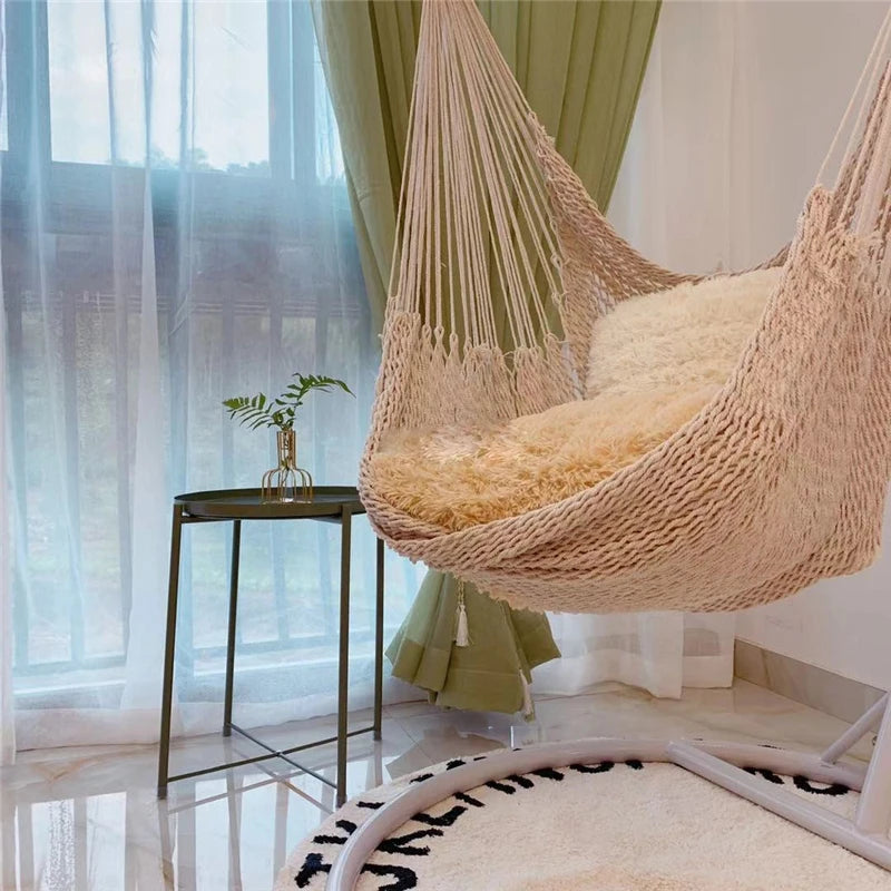 Nordic Style White Hammock Swing