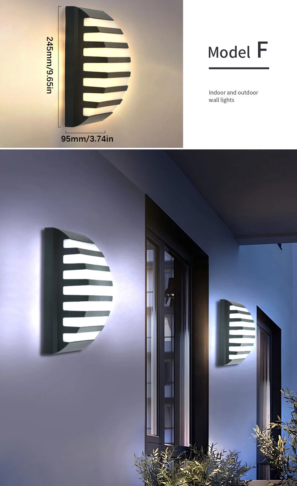 LED Outdoor Wall Light Wall Lamp Motion Sensor AC110V 220V Waterproof Modern Indoor Home Balcony Path Porch Garden Decoration