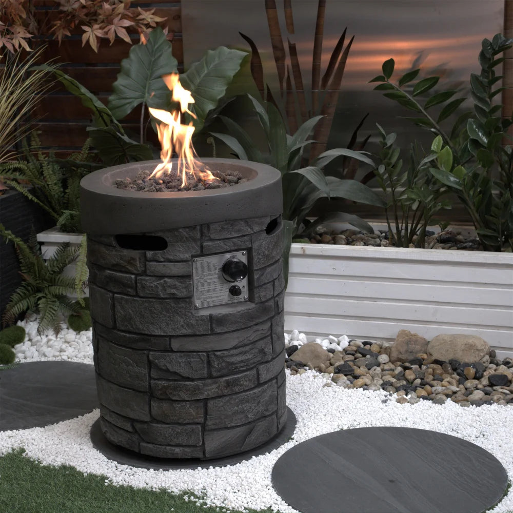 ASH 20 Inch Round Outdoor Gas Fire Pit
