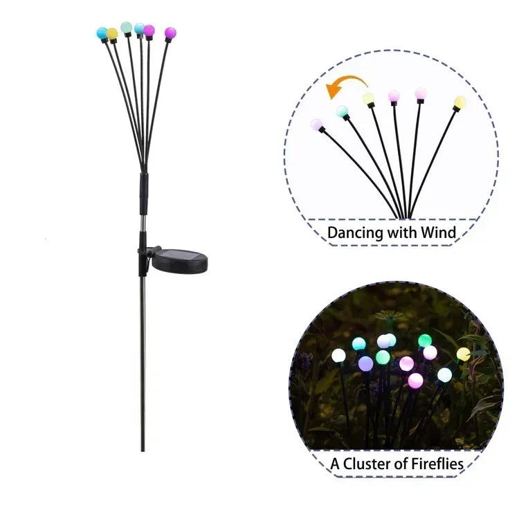 6/8/10 LED Solar Jellyfish Lights Mushroom Lights Outdoor Yard Solar Lawn Landscape Lights Garden Decoration Lamp 1~4pcs