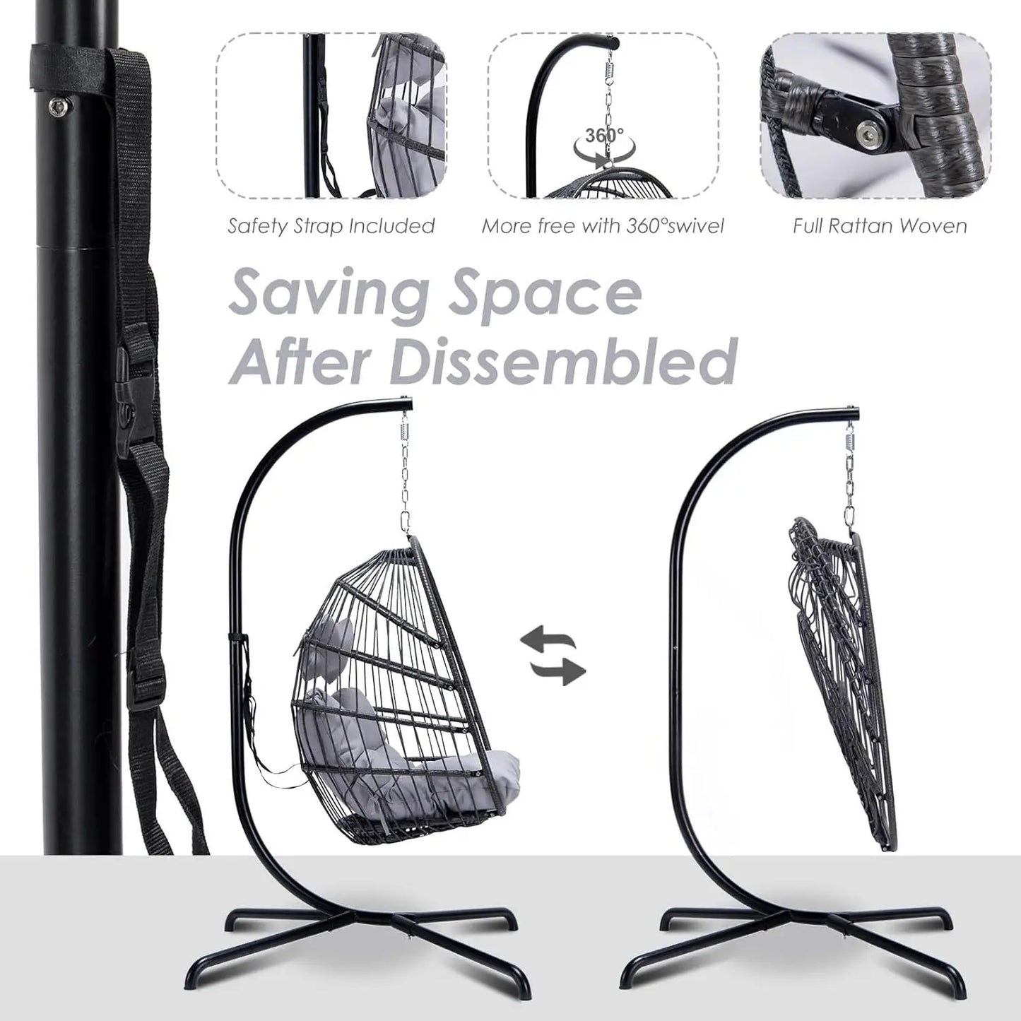 DOVE Swing Egg Chair Outdoor Indoor,