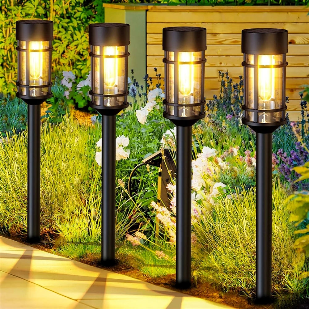 Solar Pathway Lights Outdoor LED Solar Garden Lights Solar Landscape Lights for Lawn Yard Walkway Driveway Decorations