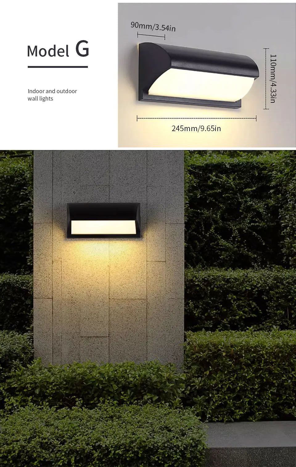 LED Outdoor Wall Light Wall Lamp Motion Sensor AC110V 220V Waterproof Modern Indoor Home Balcony Path Porch Garden Decoration
