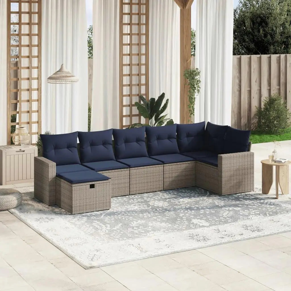 GARY 7 Piece Rattan Outdoor Sofa Set