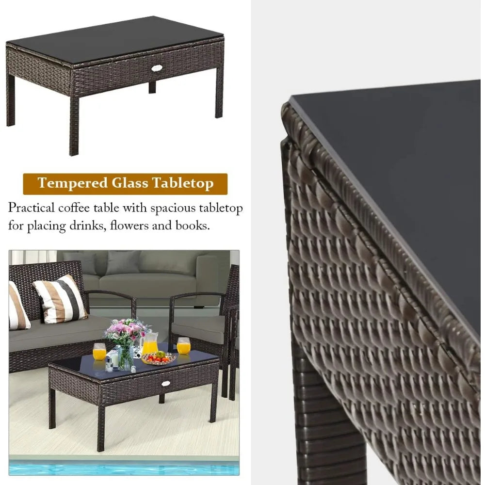 YURI Outdoor Conversation Set 4 Pieces