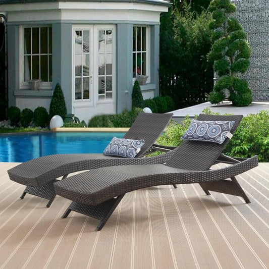 ABBY Long Reclining Chair Set of 2 with Cushions