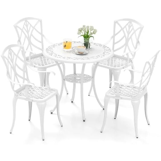 ROMI 5 Pieces Cast Aluminum Outdoor Dining Set