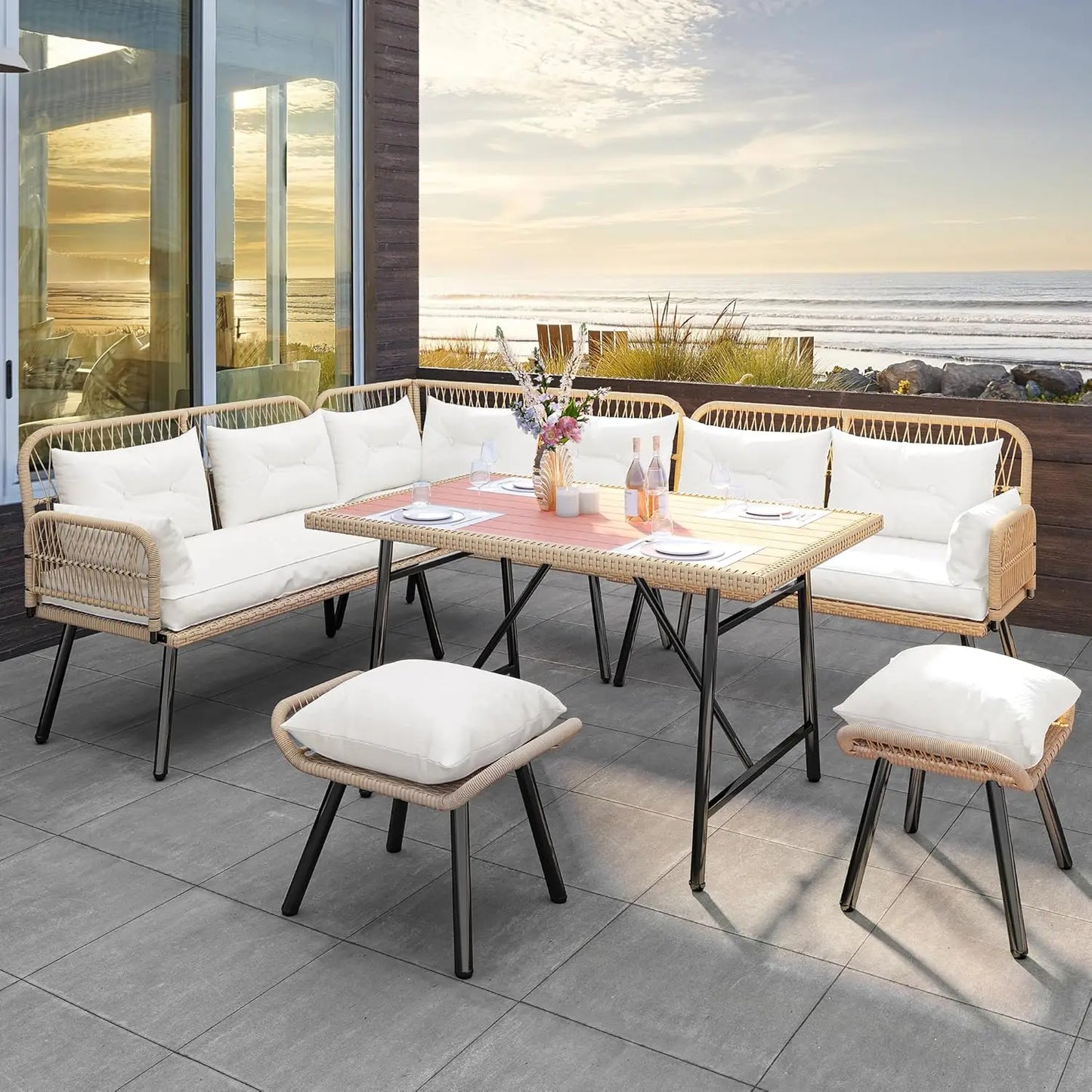 BISA L-Shaped Garden Sofa Set