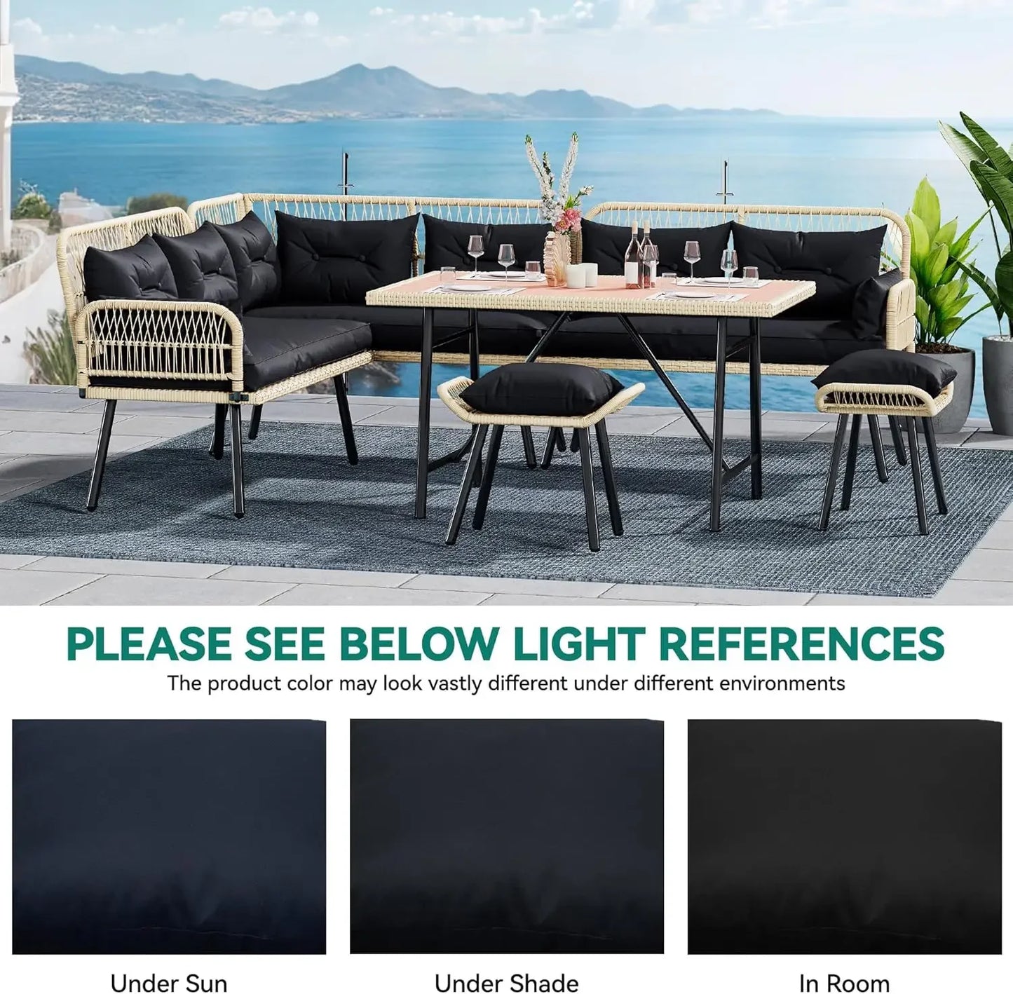 BISA L-Shaped Garden Sofa Set