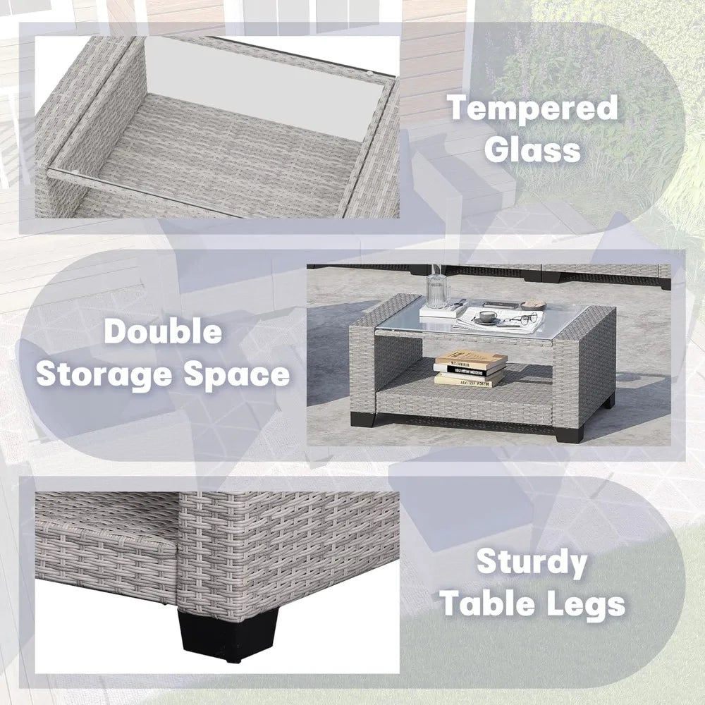 AVILES 7 Piece Outdoor Patio Furniture Set