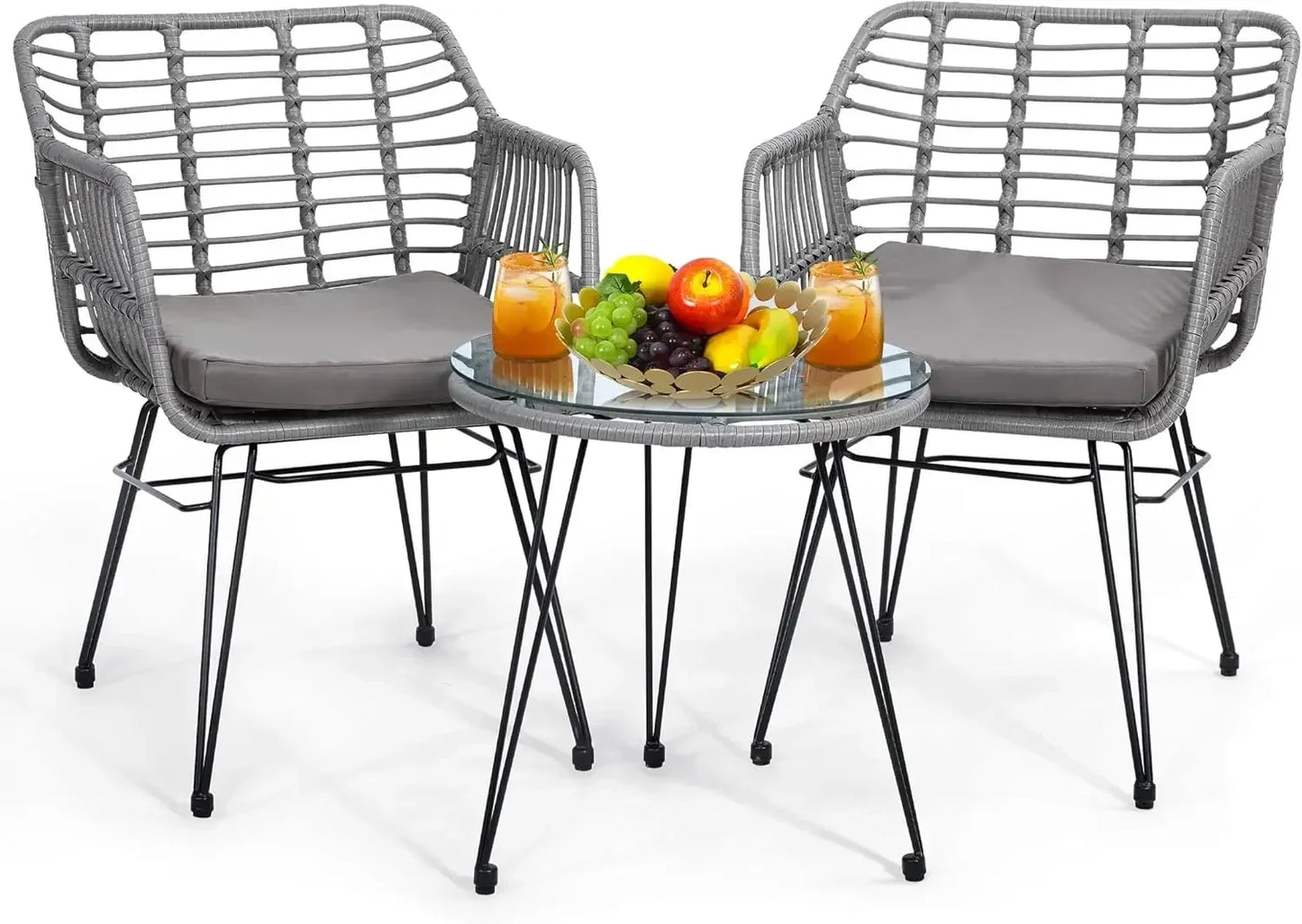 SIWA  5-pcs Wicker Bistro Patio Set