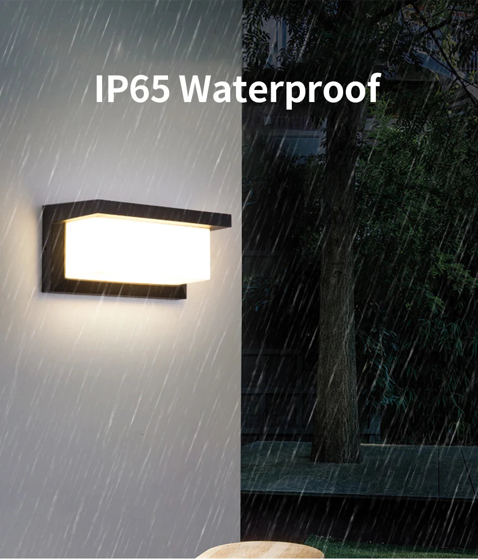 LED Outdoor Wall Lamp Waterproof IP65 Radar Sensor Ligthing Surface Mounted Porch Lights Balcony Garden 12W 18W 30W Sconce
