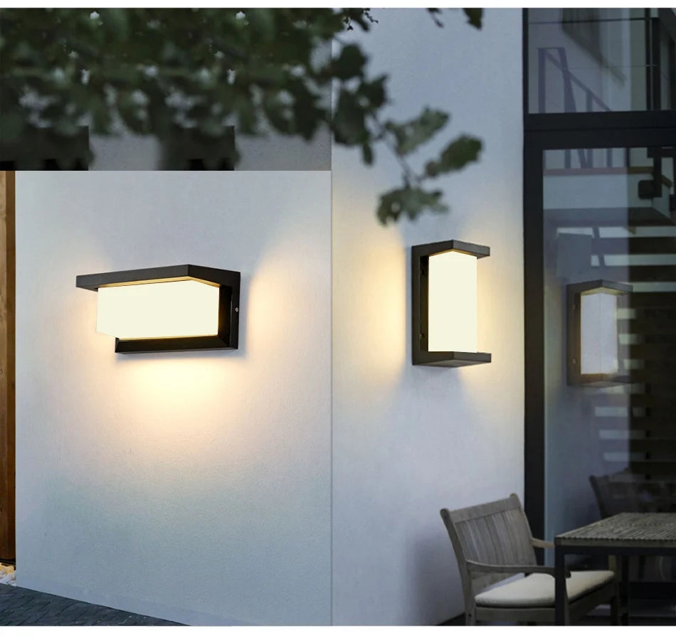 LED Outdoor Wall Lamp Waterproof IP65 Radar Sensor Ligthing Surface Mounted Porch Lights Balcony Garden 12W 18W 30W Sconce