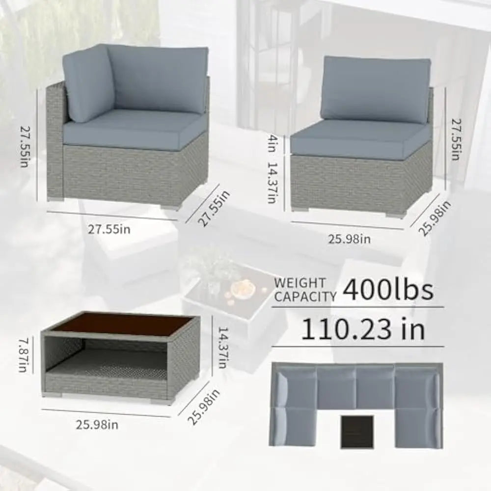 GORDON Outdoor Furniture Set 7-Piece