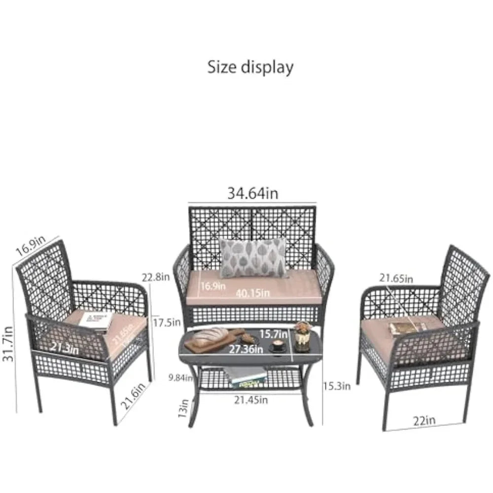 SAGA 4 Pieces Outdoor Furniture Set