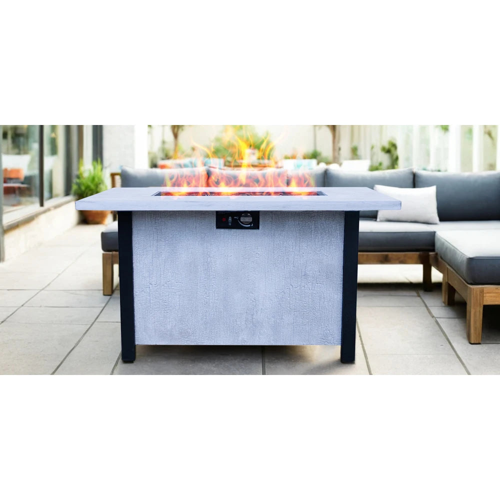 AERO 44" W x 25" H Outdoor Patio Propane Gas Fire Pit Table