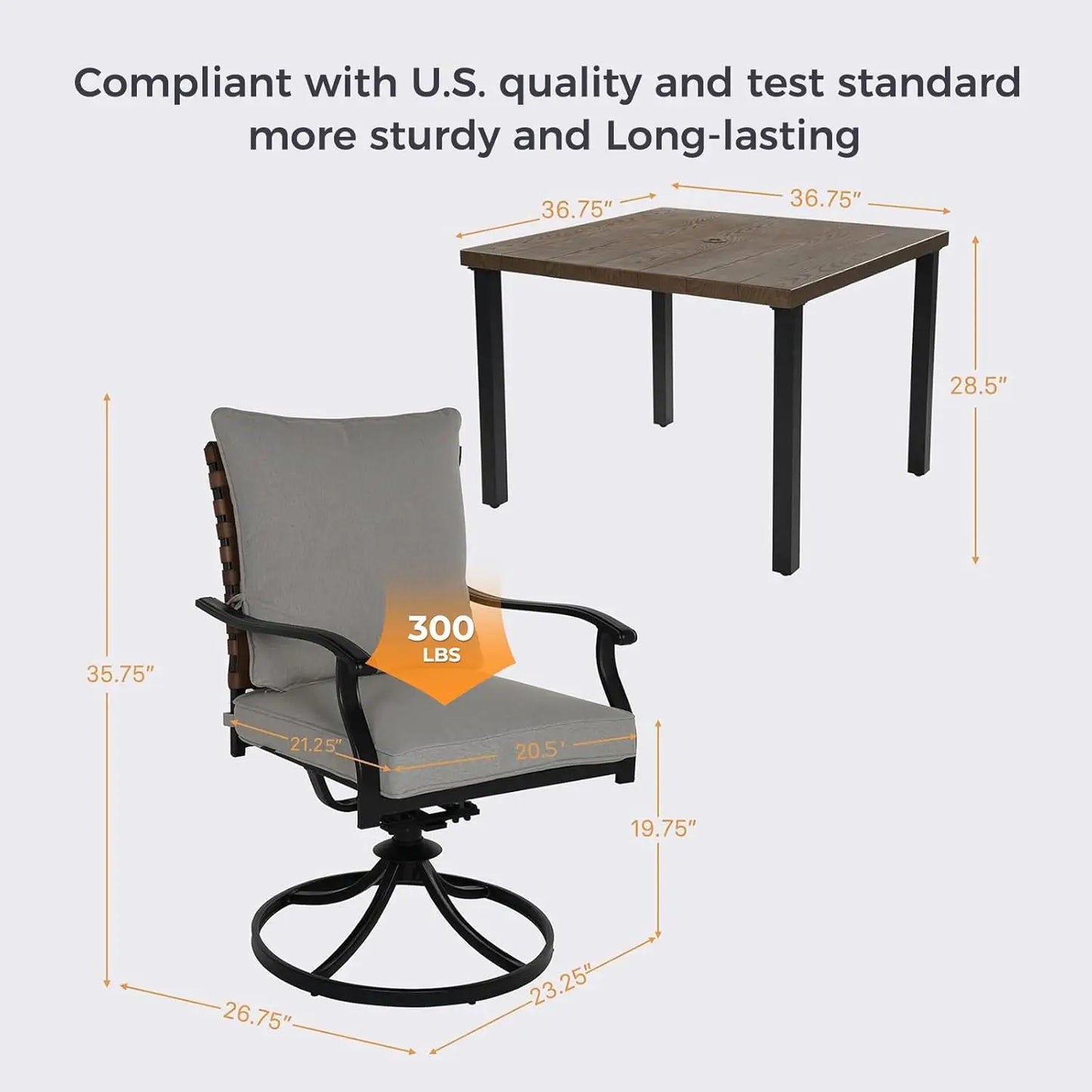 KYL 5-Piece Outdoor Dining Set