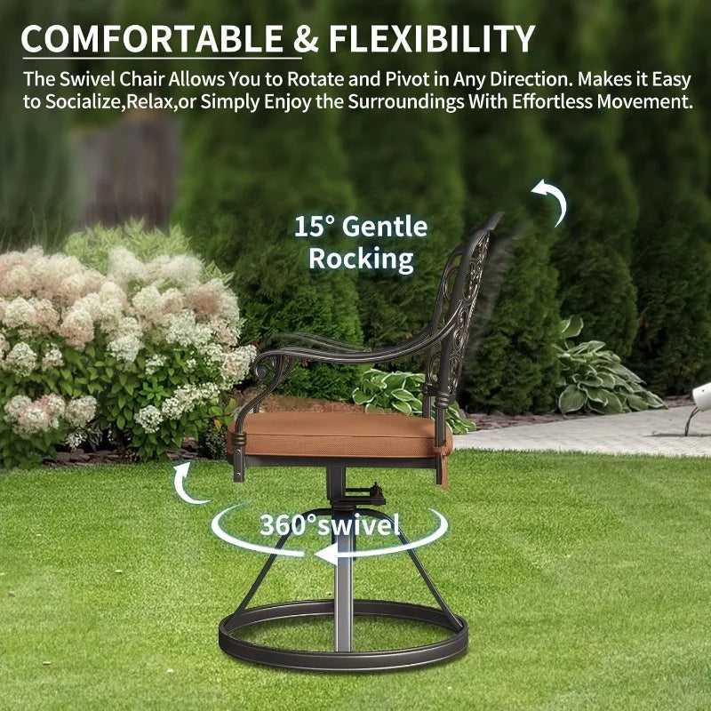 DON Swivel Patio Chairs Set of 2