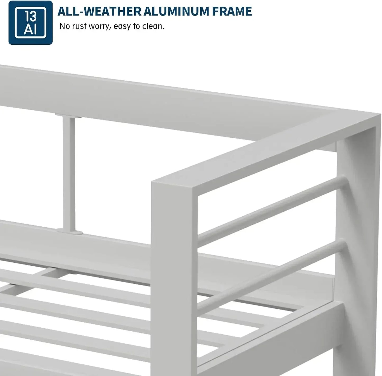 SAGA Outdoor Aluminum Couch