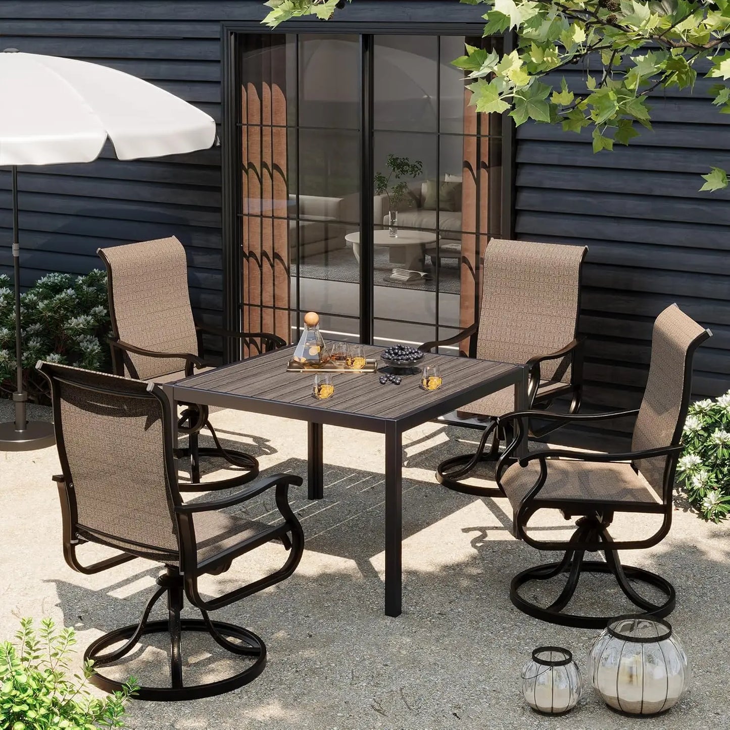 AVILA Patio Swivel Chairs Set of 4