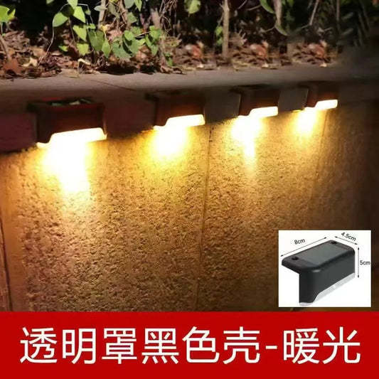 Solar LED Lights Outdoor Garden Light Deck Lamp Solar Stairs Light Waterproof Solar Step Lamp for Outdoor Patio Garden Decor