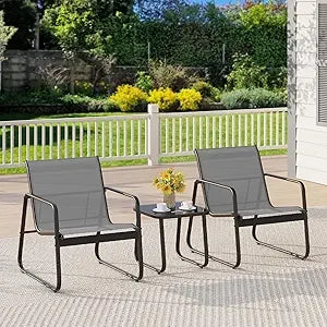 BURGOS Patio Chairs Set of 2 and Bistro Table