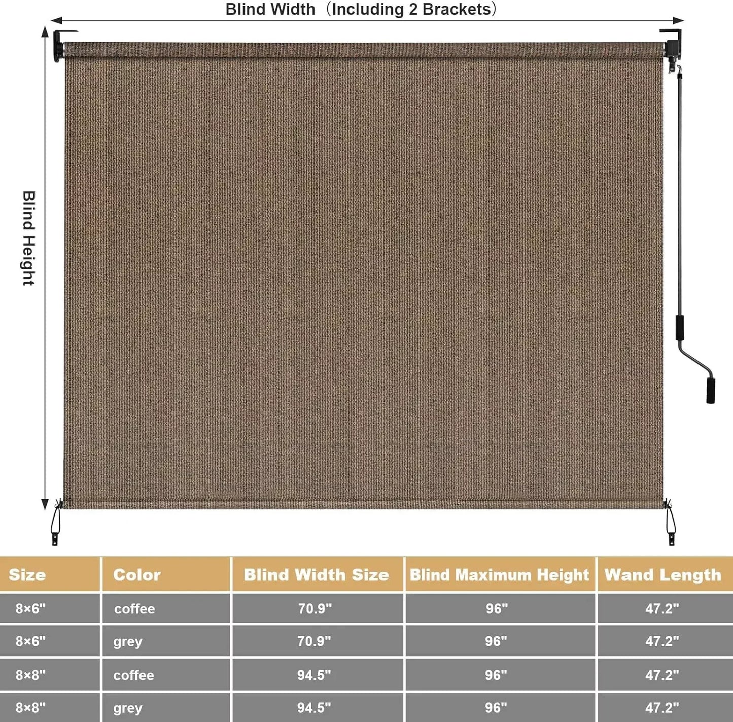 KAY Outdoor Roller Sun Shade