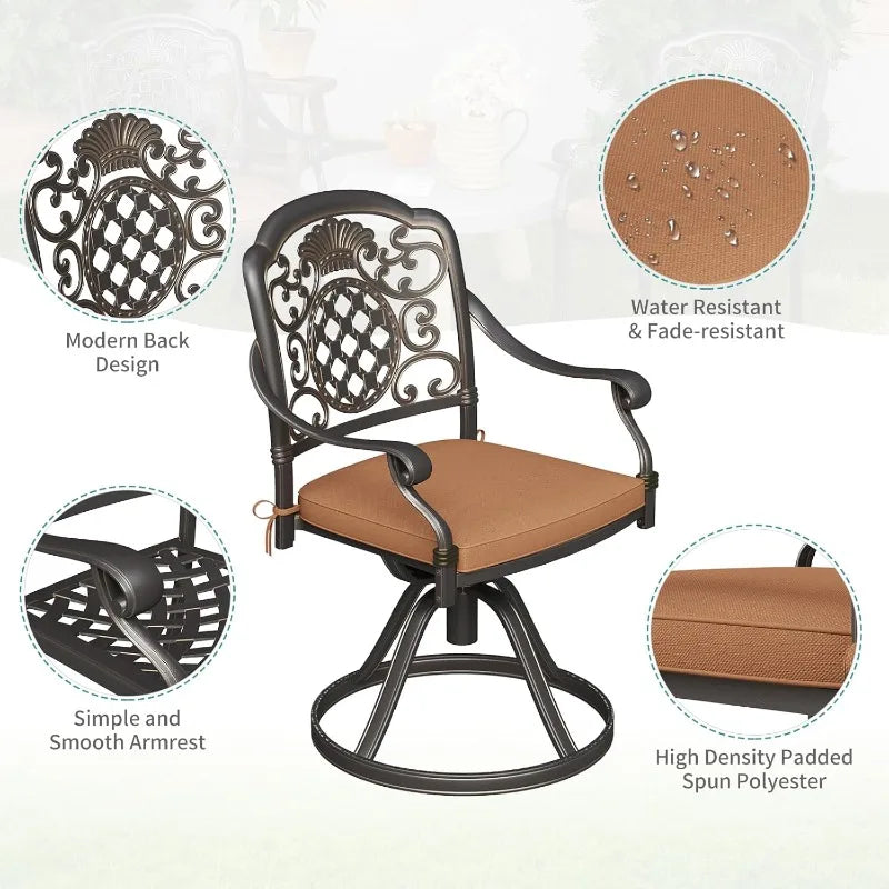 DON Swivel Patio Chairs Set of 2