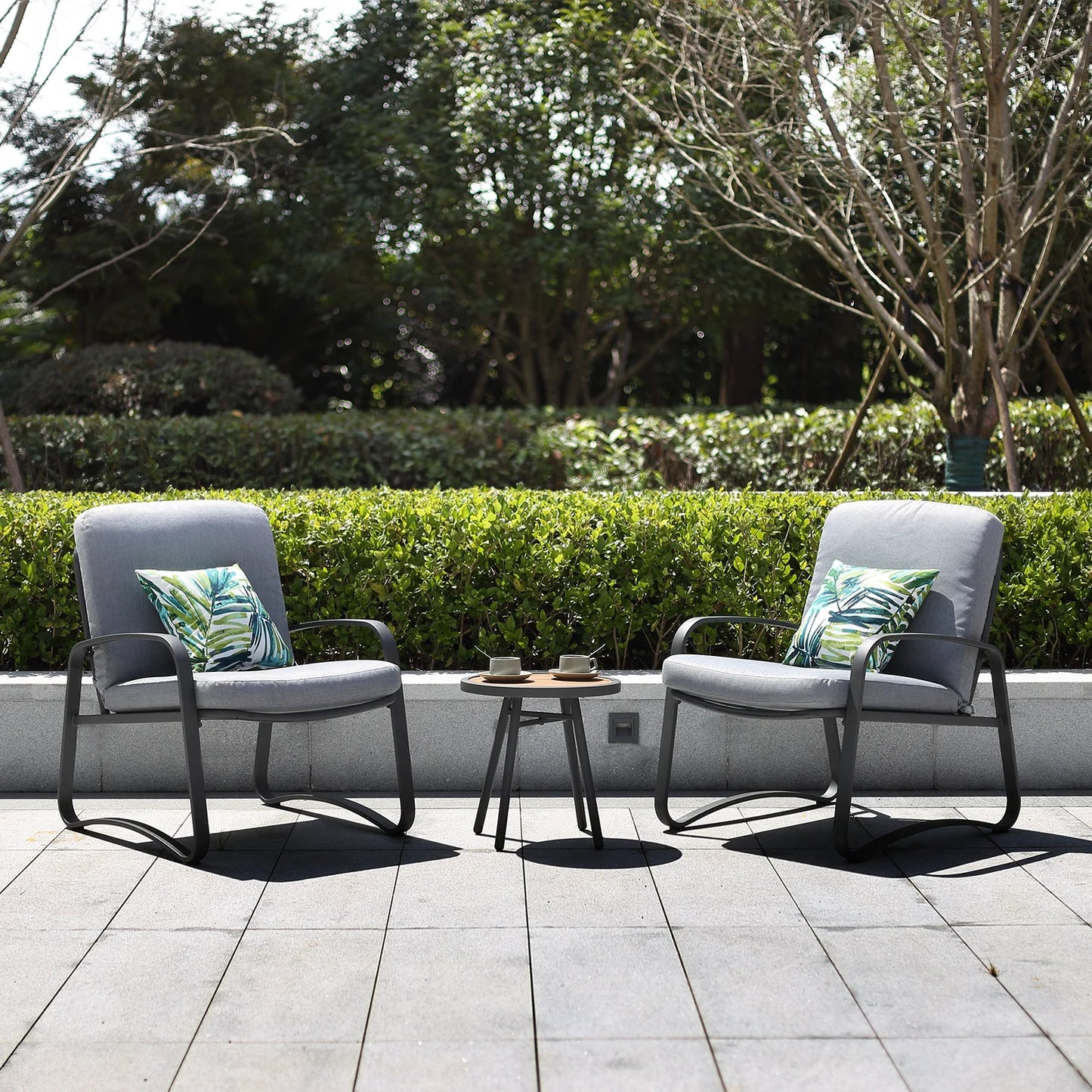 NAGA BAHNA 3 Piece Rocking Bistro Set