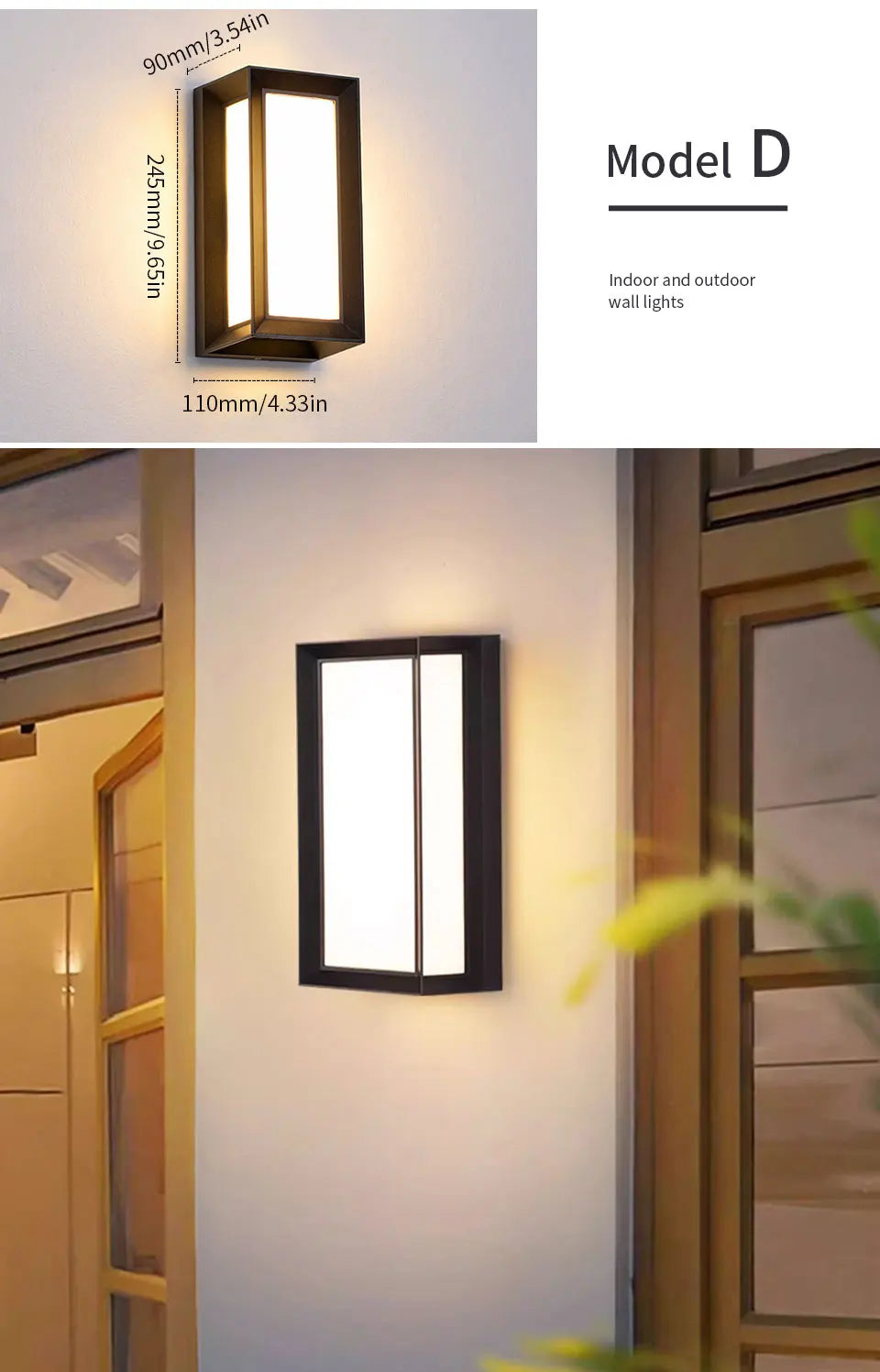 LED Outdoor Wall Light Wall Lamp Motion Sensor AC110V 220V Waterproof Modern Indoor Home Balcony Path Porch Garden Decoration