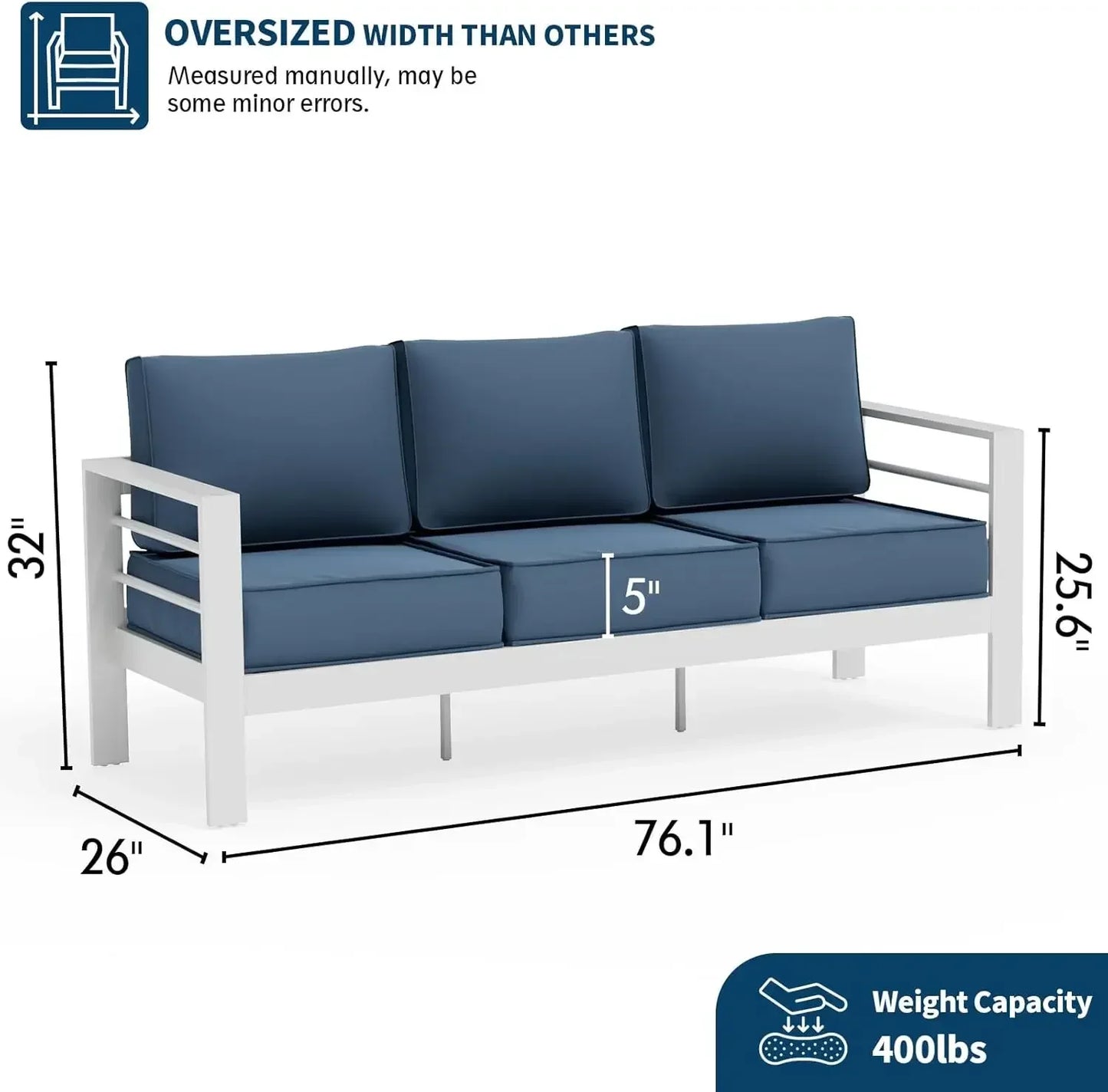 SAGA Outdoor Aluminum Couch