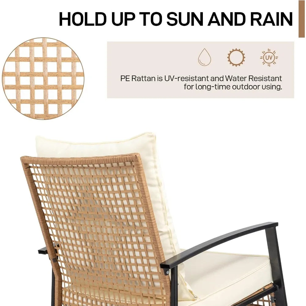 ASHLEY 3-Piece Outdoor Rocking Bistro Set