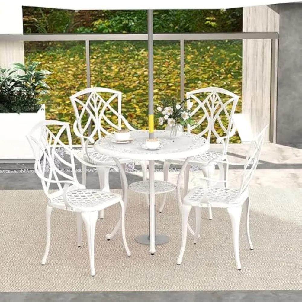 ROMI 5 Pieces Cast Aluminum Outdoor Dining Set