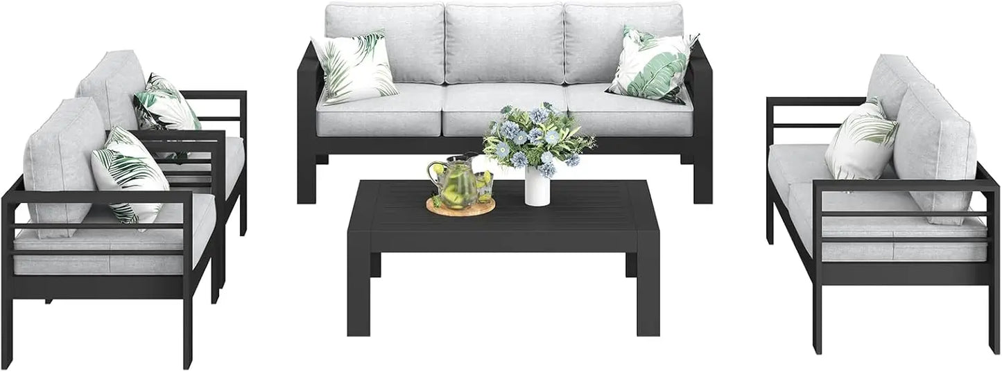 MEZO Outdoor Aluminum Furniture 5 piece Set