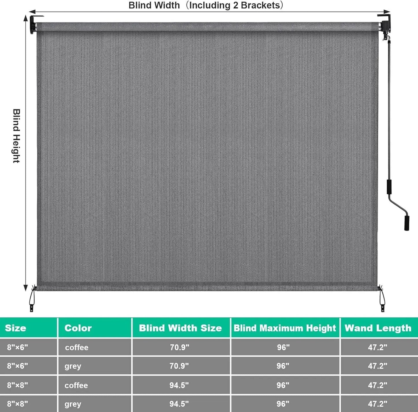 KAY Outdoor Roller Sun Shade