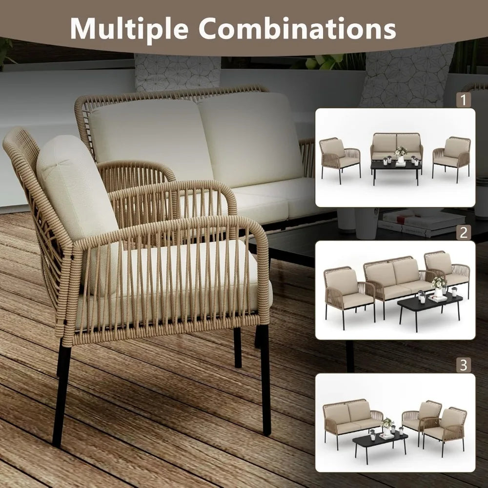 OVIEDO 4 Pieces Patio Furniture SeT