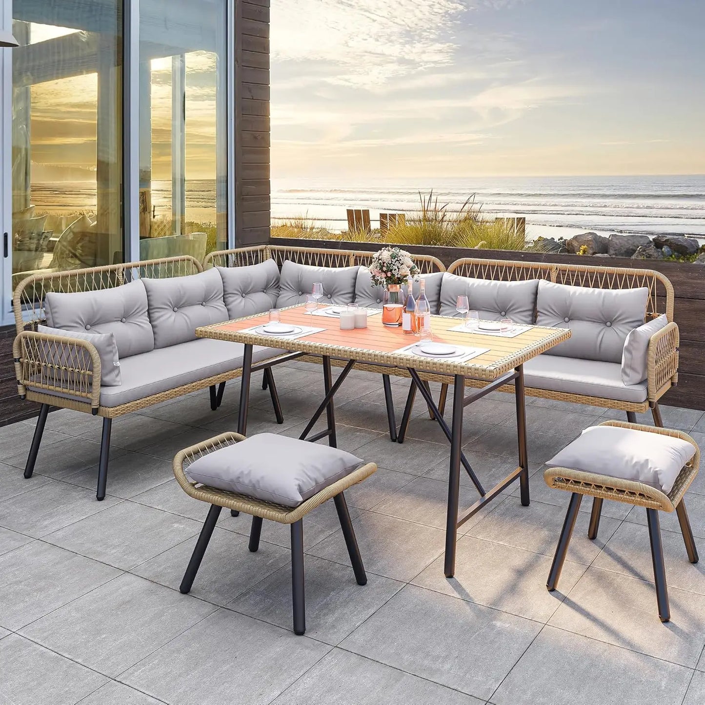 BISA L-Shaped Garden Sofa Set