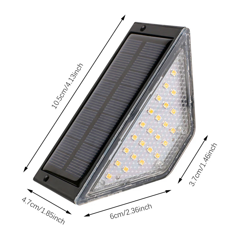 8Pcs LED Solar Step Lights, Waterproof Outdoor Stair Lights, Solar Deck Lights Outdoor Solar Landscape Lighting for Yard, Patio