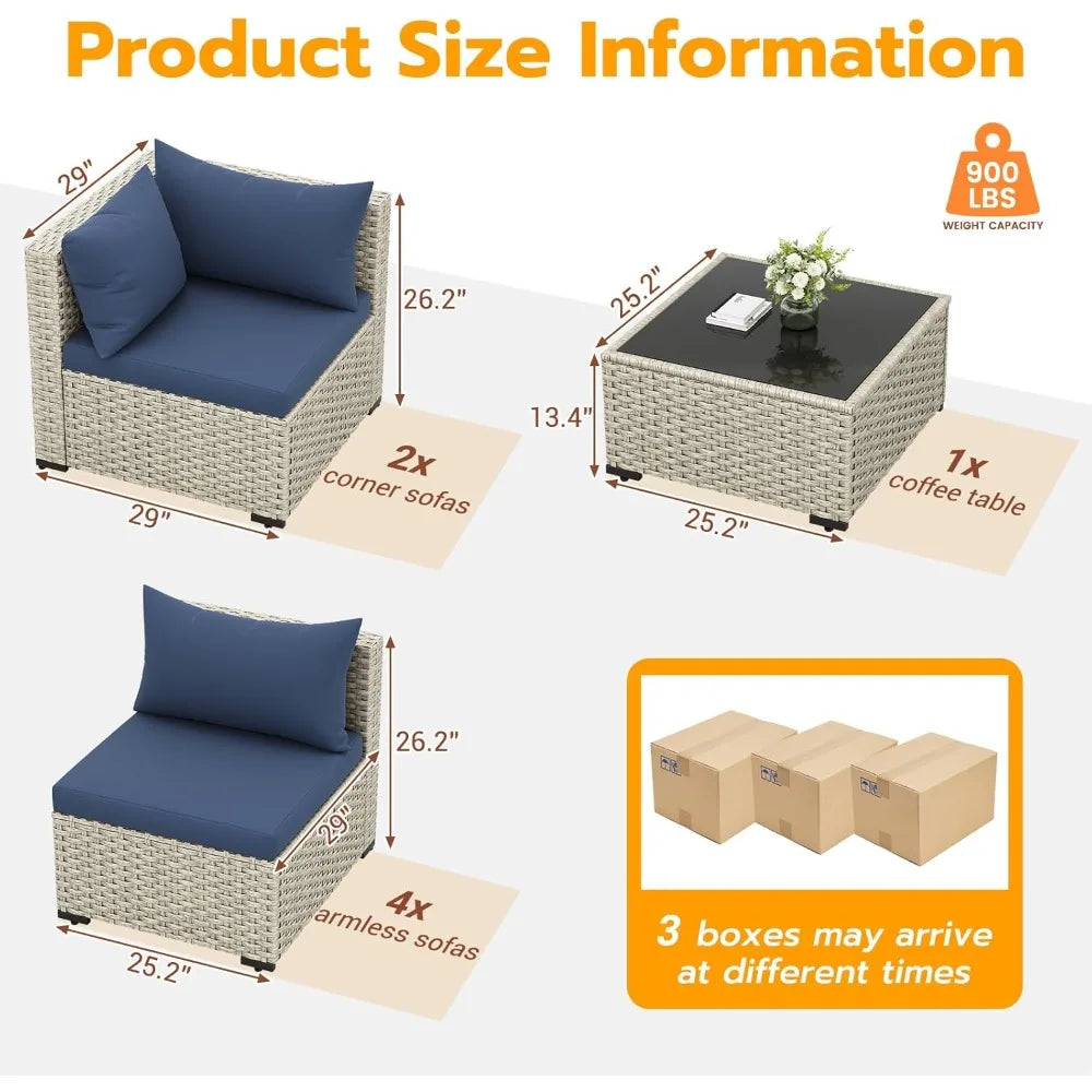 KAYLI Outdoor 7-Piece Furniture Set