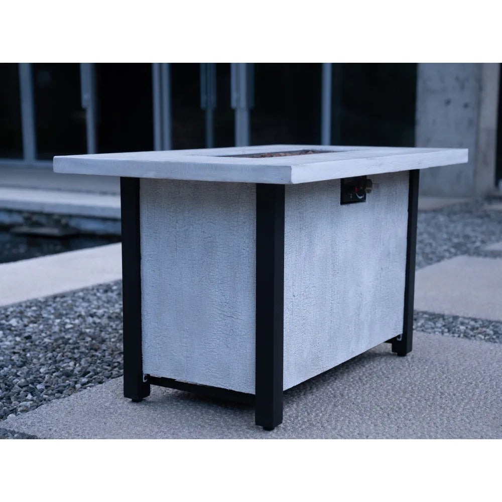 AERO 44" W x 25" H Outdoor Patio Propane Gas Fire Pit Table