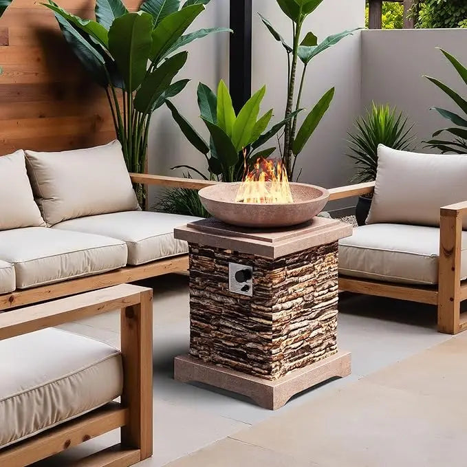 MAGY Outdoor Propane Fire Pit, Gas Fire Pit for Outside Patio