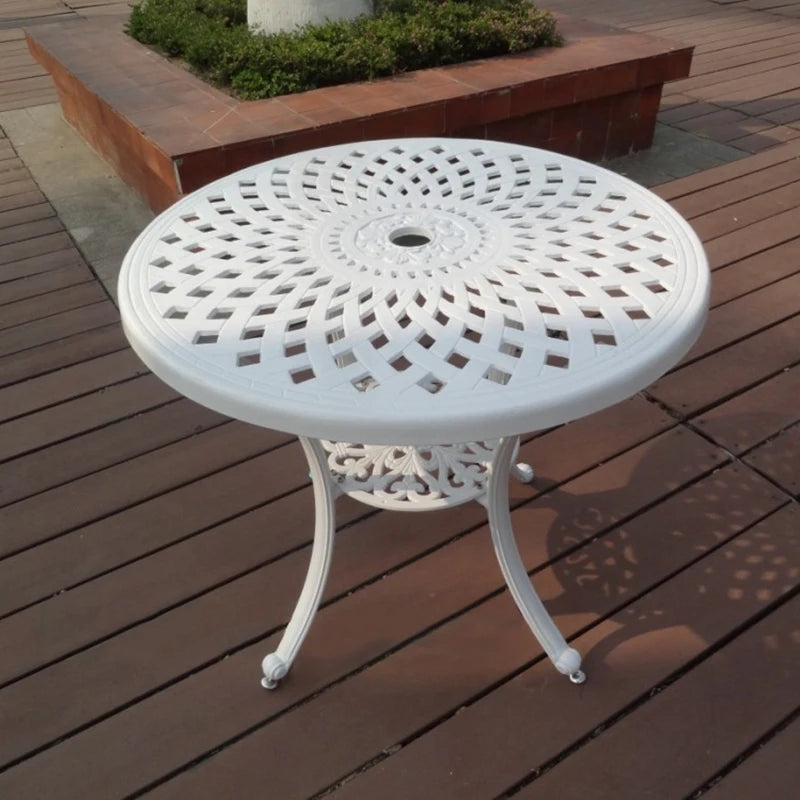 set-5pcs Balcony table and chair Outdoor furniture cast aluminum set Lawn porch backyard garden sets antirust white