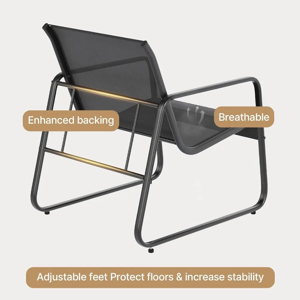 BURGOS Patio Chairs Set of 2 and Bistro Table