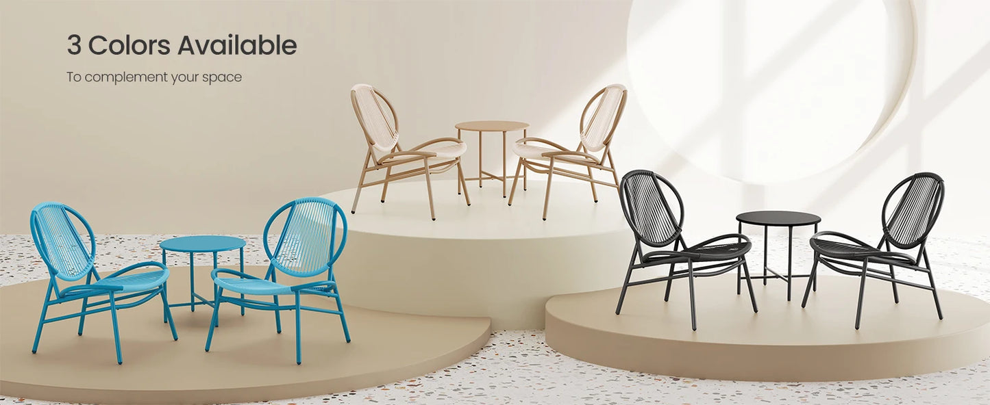 TOLEDO Patio Furniture Set 3 Pieces