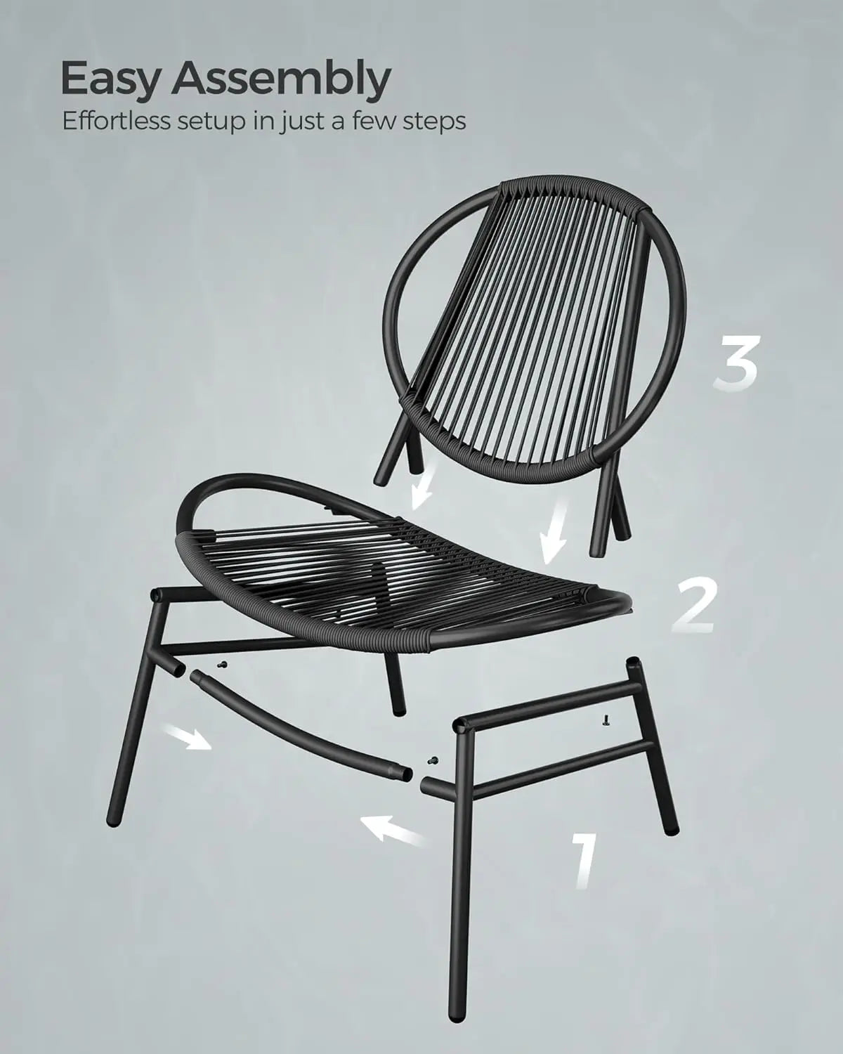 TOLEDO Patio Furniture Set 3 Pieces